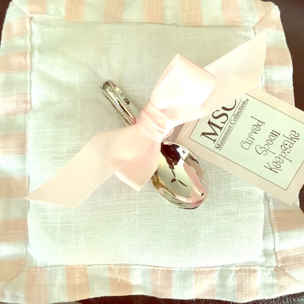 🌟Curved Spoon Keepsake on pillow gift set New